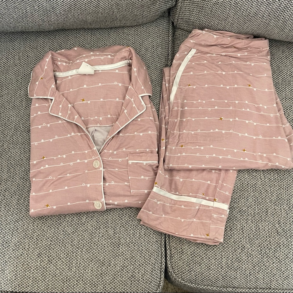 SOMA COOL NIGHTS - Garland Stripe Pink- size small